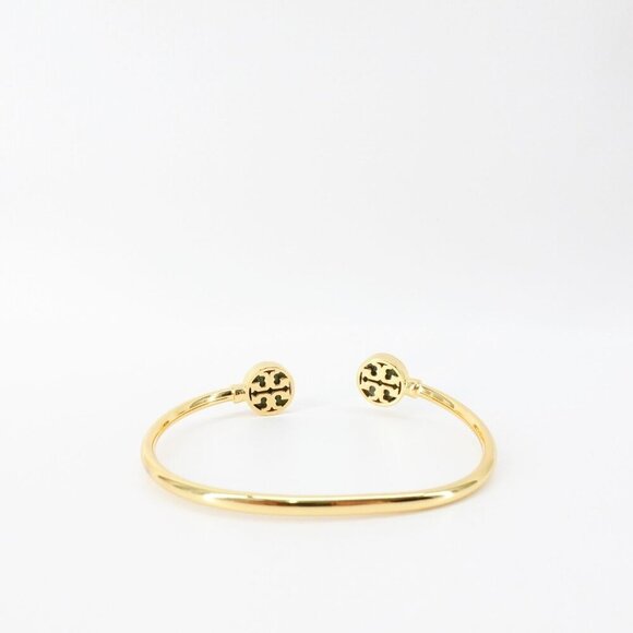 Tory Burch Kira Mother of Pearl Logo Cuff Bracelet Green OS - Picture 9 of 14